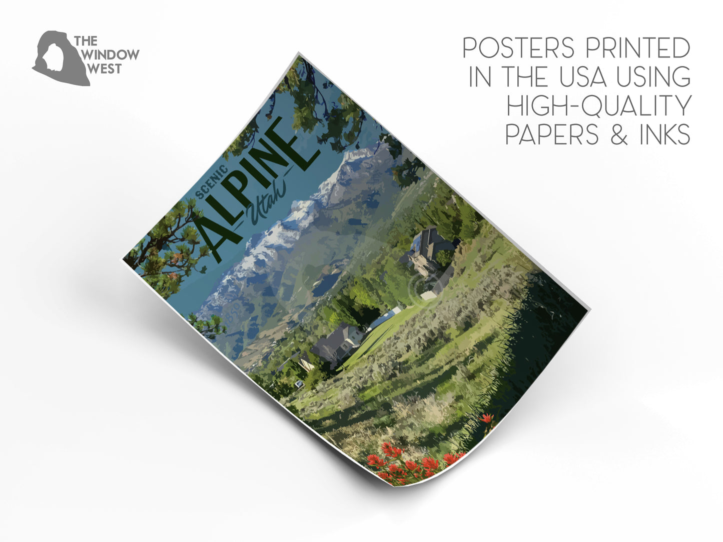 Alpine Utah Lone Peak Mountain Print