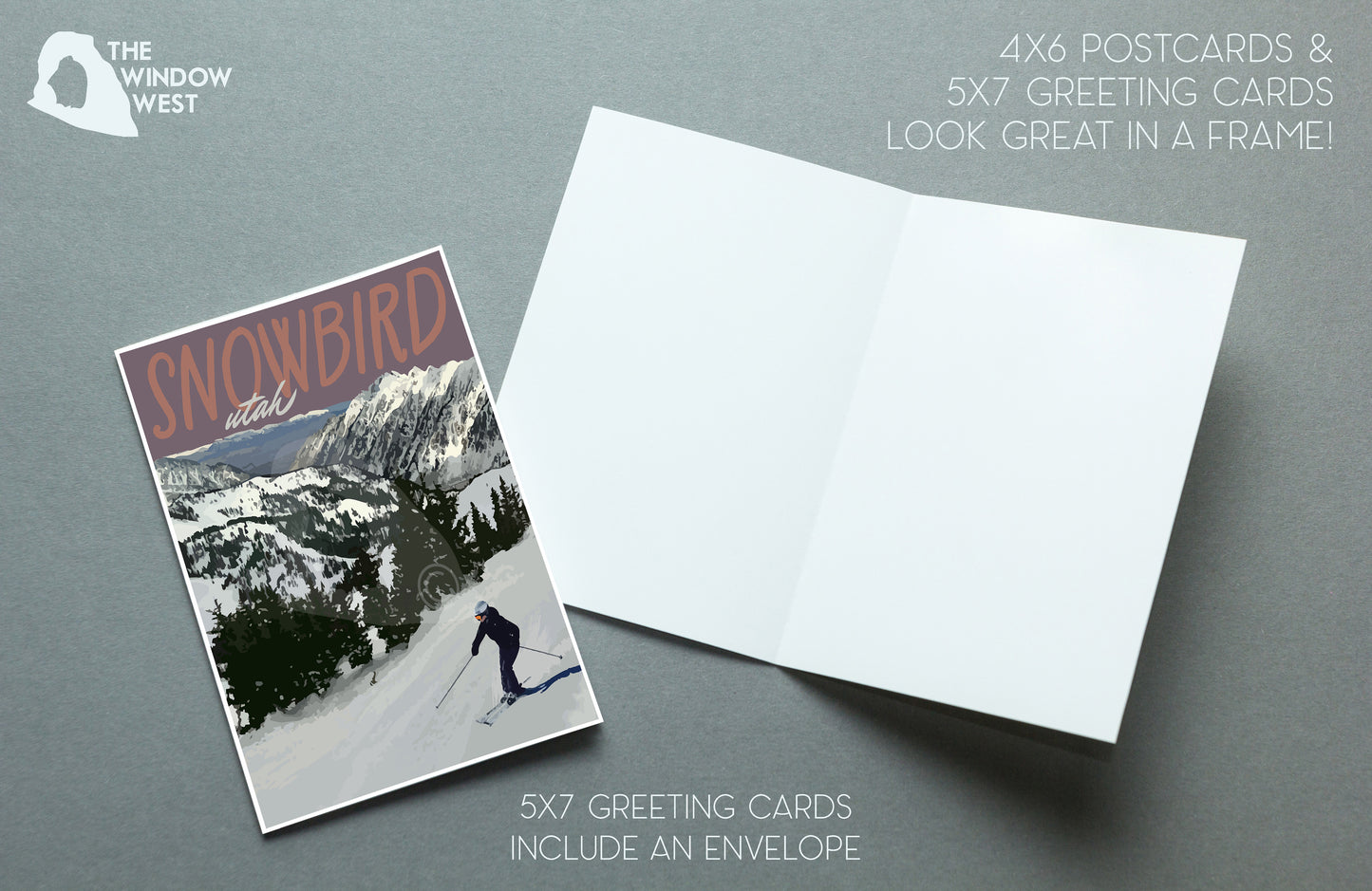 Snowbird Utah Ski Vintage Style Travel Print