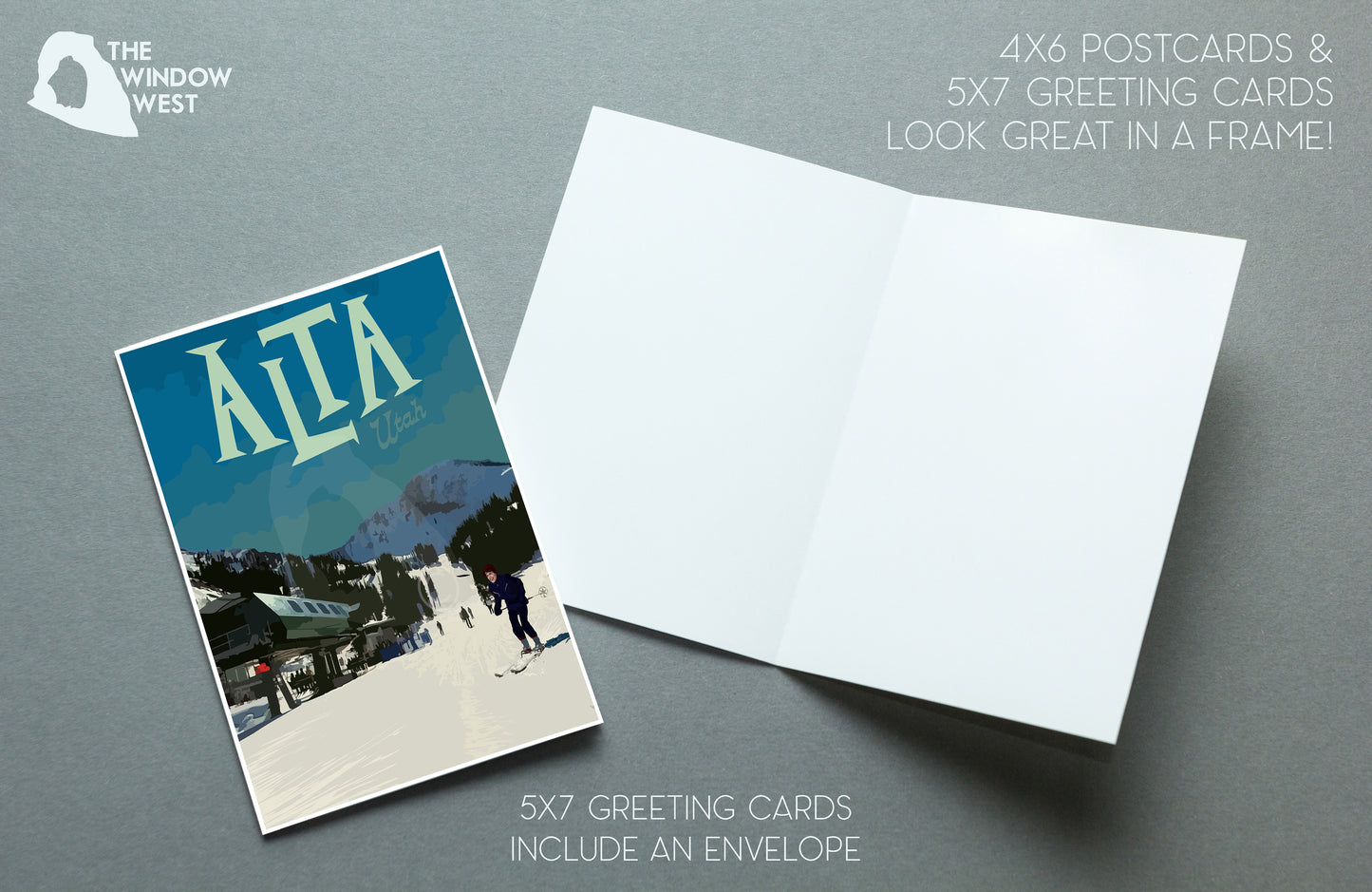 Alta Utah Ski Vintage Style Travel Print