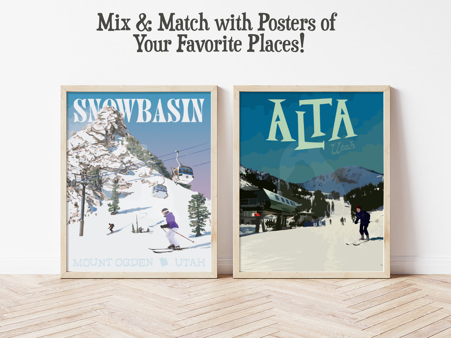 Alta Utah Ski Vintage Style Travel Print