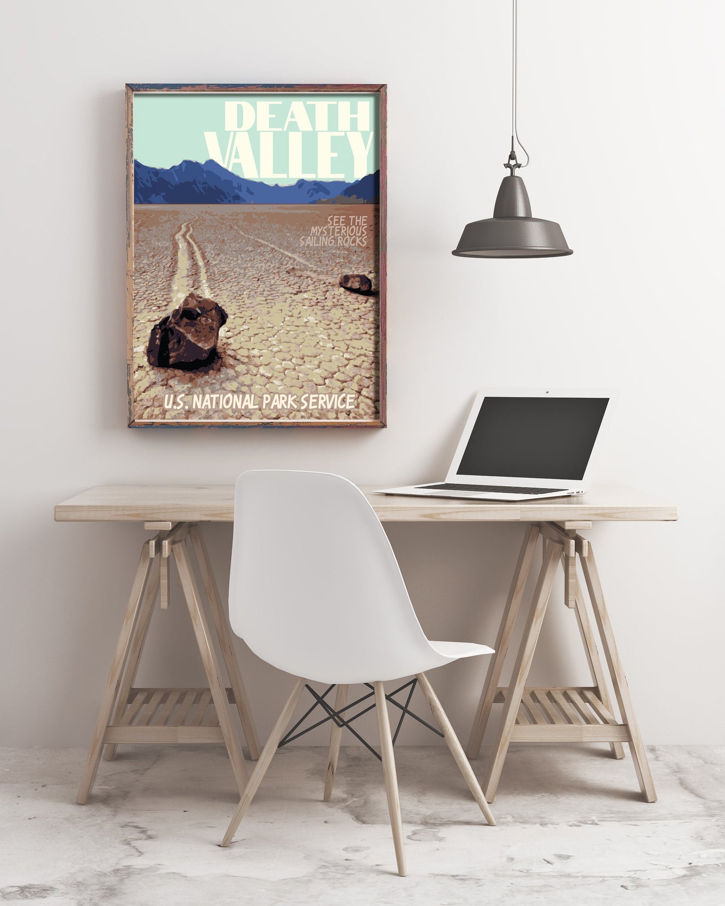 Death Valley National Park Print, California Death Valley Poster, Sailing Rocks Print, California Vintage Style Travel Art