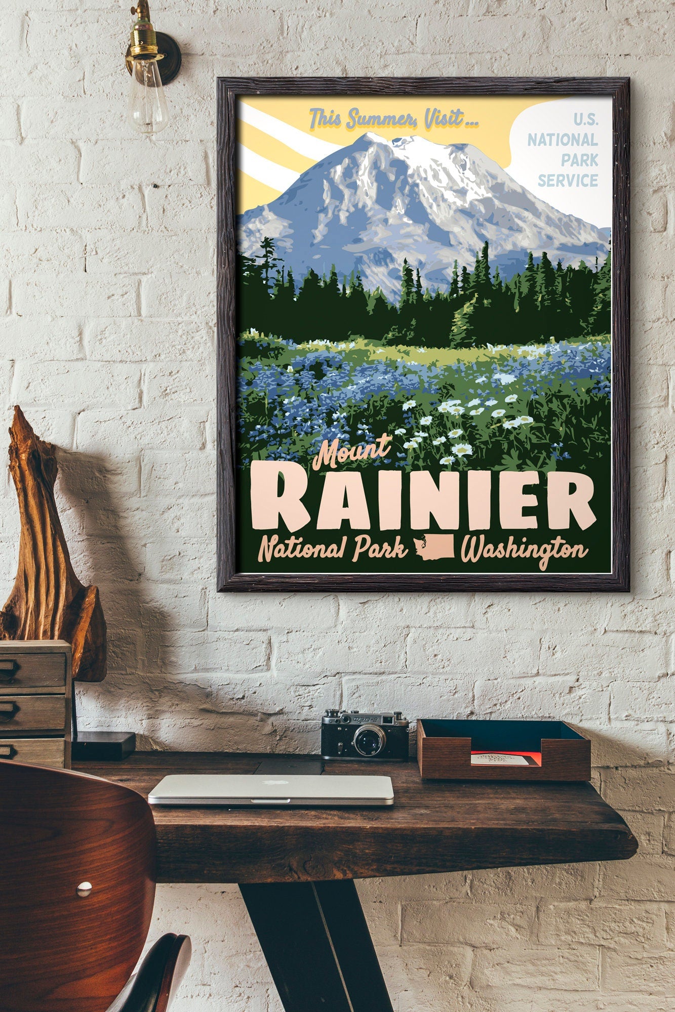 Washington National Park Prints, North Cascades National Park Print, Mountain Rainier National Park Print, Olympic National Park Print, Three Print Value Set