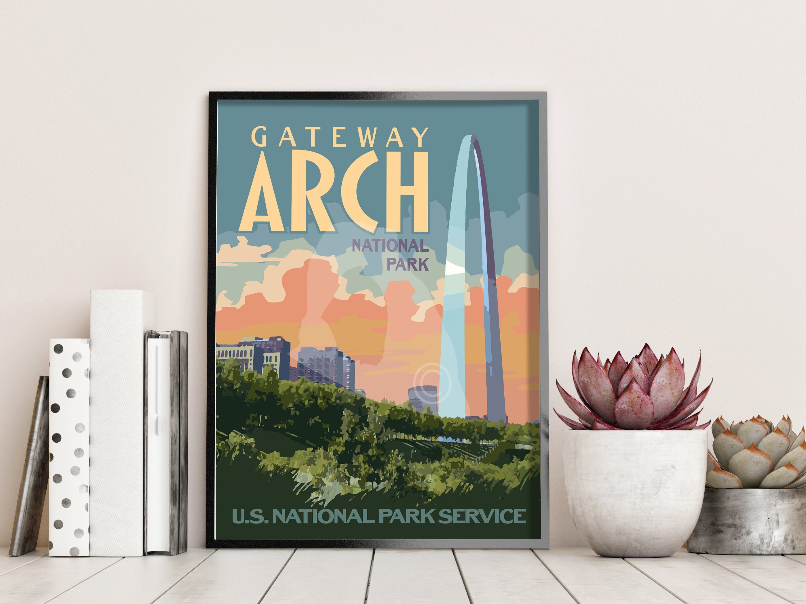 Gateway Arch National Park Poster, Unframed - World Vibe Studio