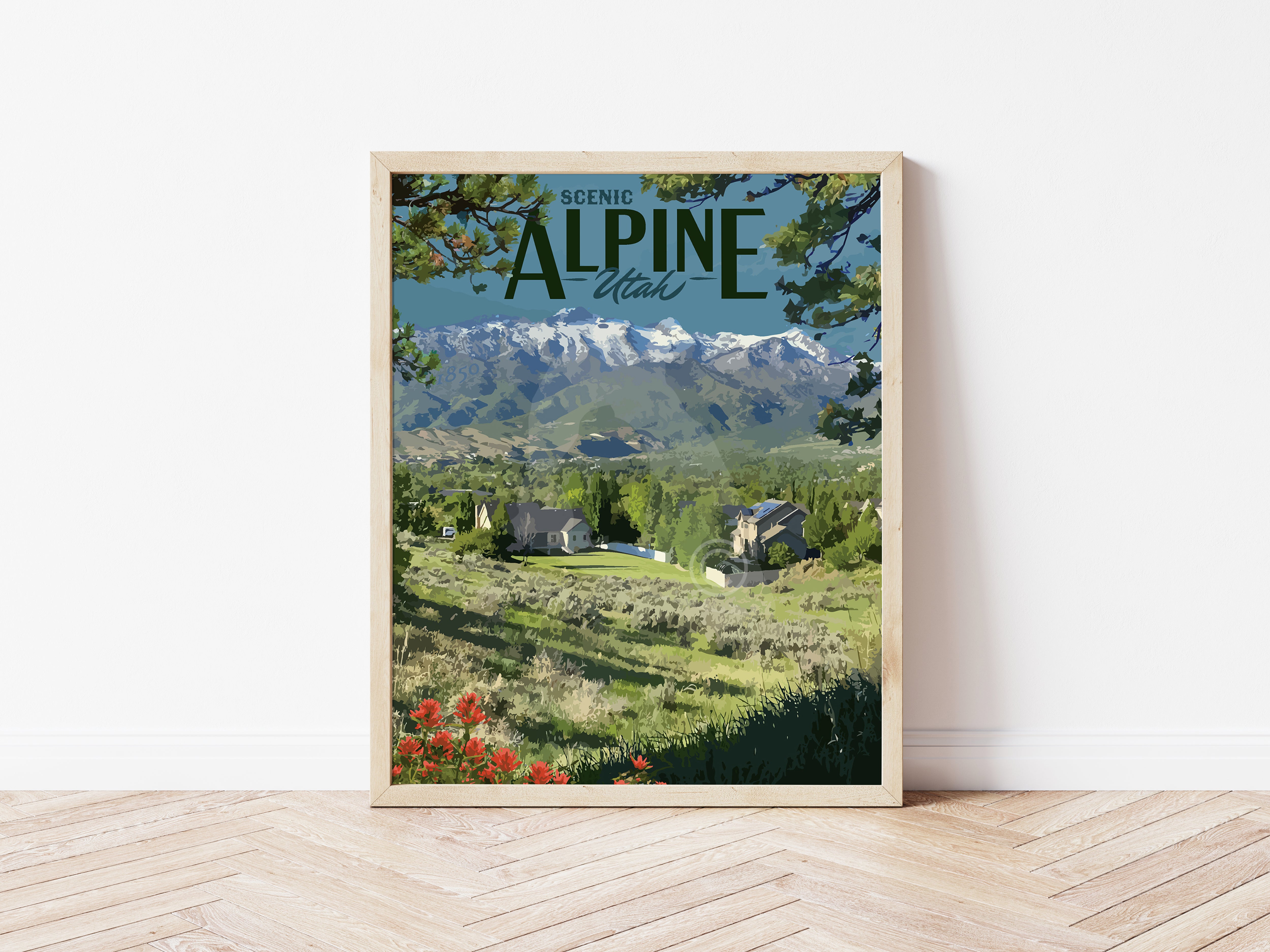 Alpine Utah Lone Peak Mountain Print