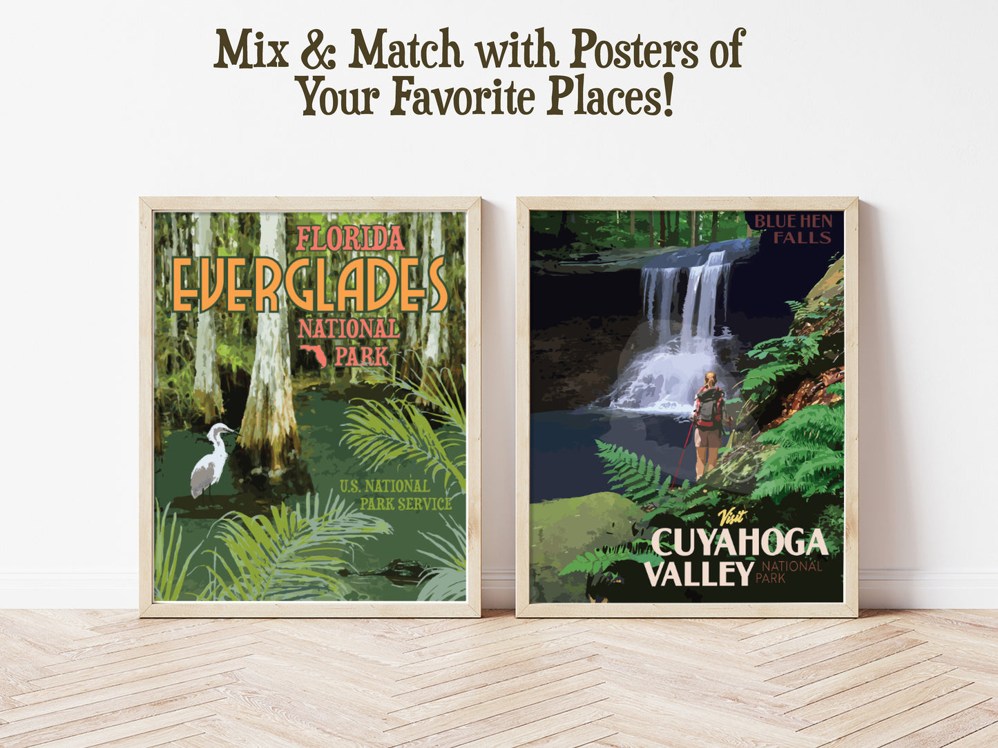 Cuyahoga Valley National Park Print, Cuyahoga National Park Poster, Blue Hen Falls Travel Poster