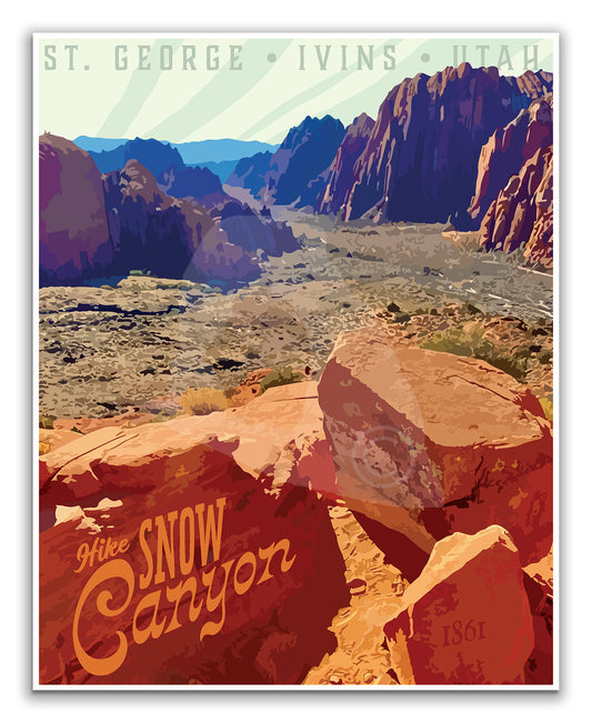 Snow Canyon, St George Utah Print