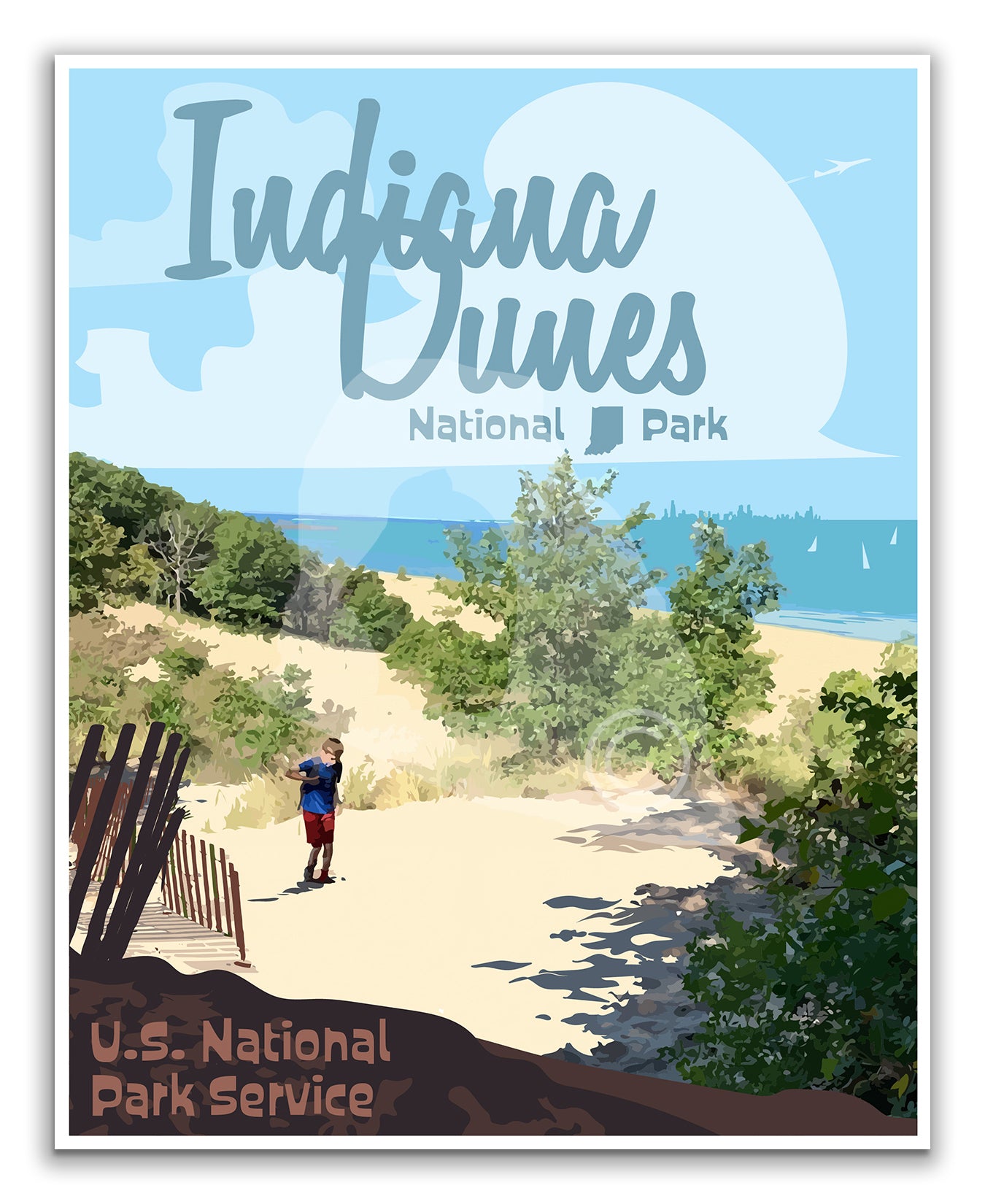 Midwest National Parks Print, Badlands National Park Print, Isle Royale National Park Print, Indiana Dunes National Park Print, Three Print Value Set