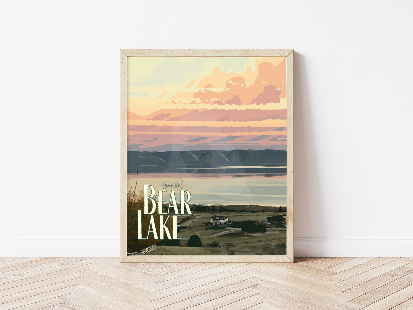 Bear Lake Poster, Bear Lake Sunset Print, Beautiful Bear Lake Idaho Art
