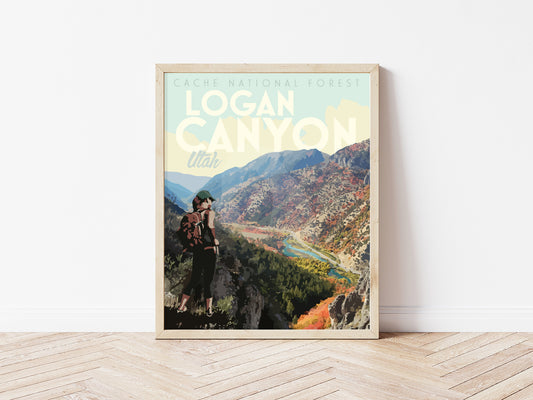 Logan Canyon Utah Print, Logan Canyon Hiking Poster, Utah Hiking Print, Logan Canyon Art