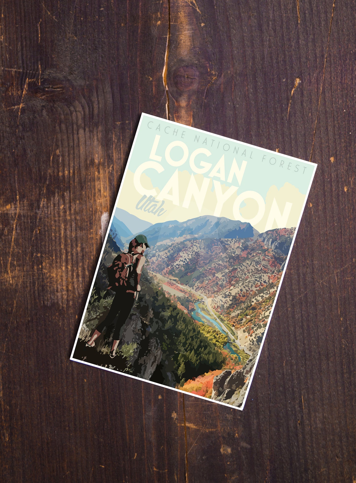 Logan Canyon Utah Print, Logan Canyon Hiking Poster, Utah Hiking Print, Logan Canyon Art