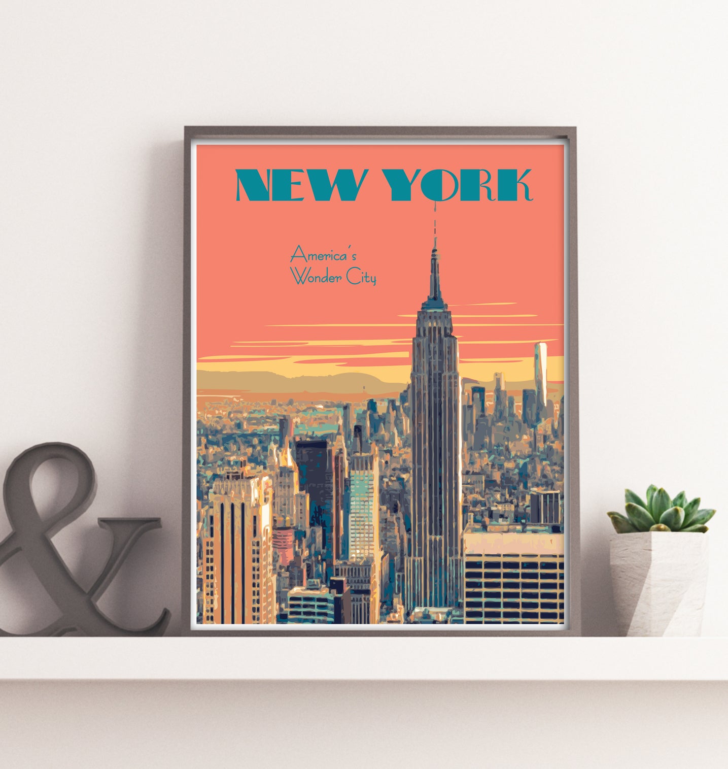 City Vintage Style Travel Poster Set, Chicago Print, New York City Print, Seattle Print, Three Print Value Set