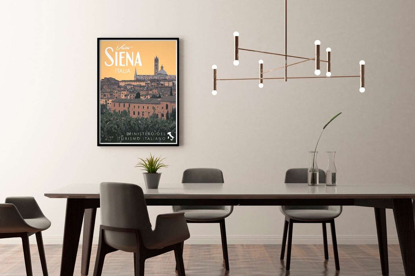Siena Italy Print, Siena Italia Poster, Italy Vintage Style Travel Art