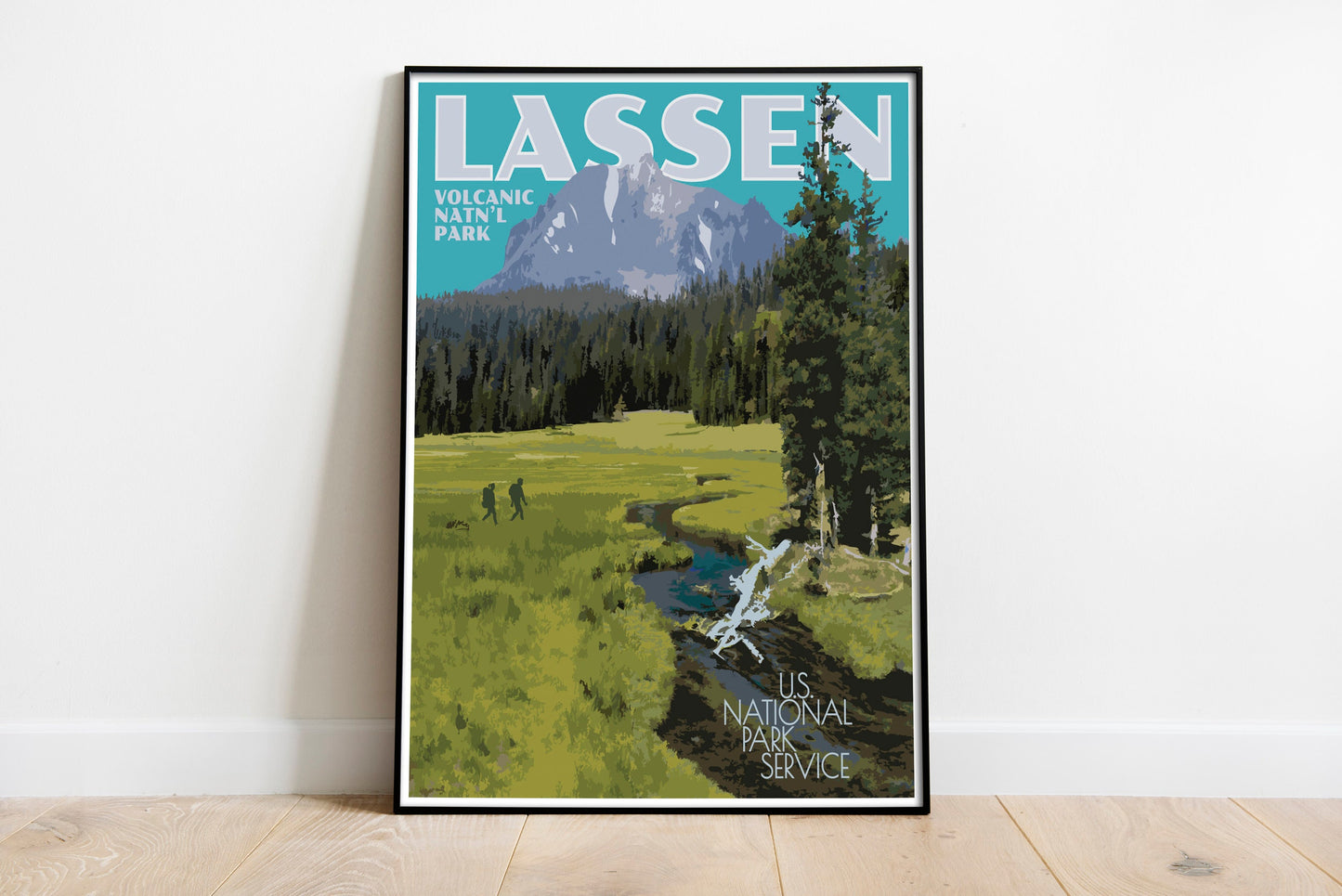 Lassen Volcanic National Park Print, Lassen Volcano Poster, California Vintage Style Travel Art
