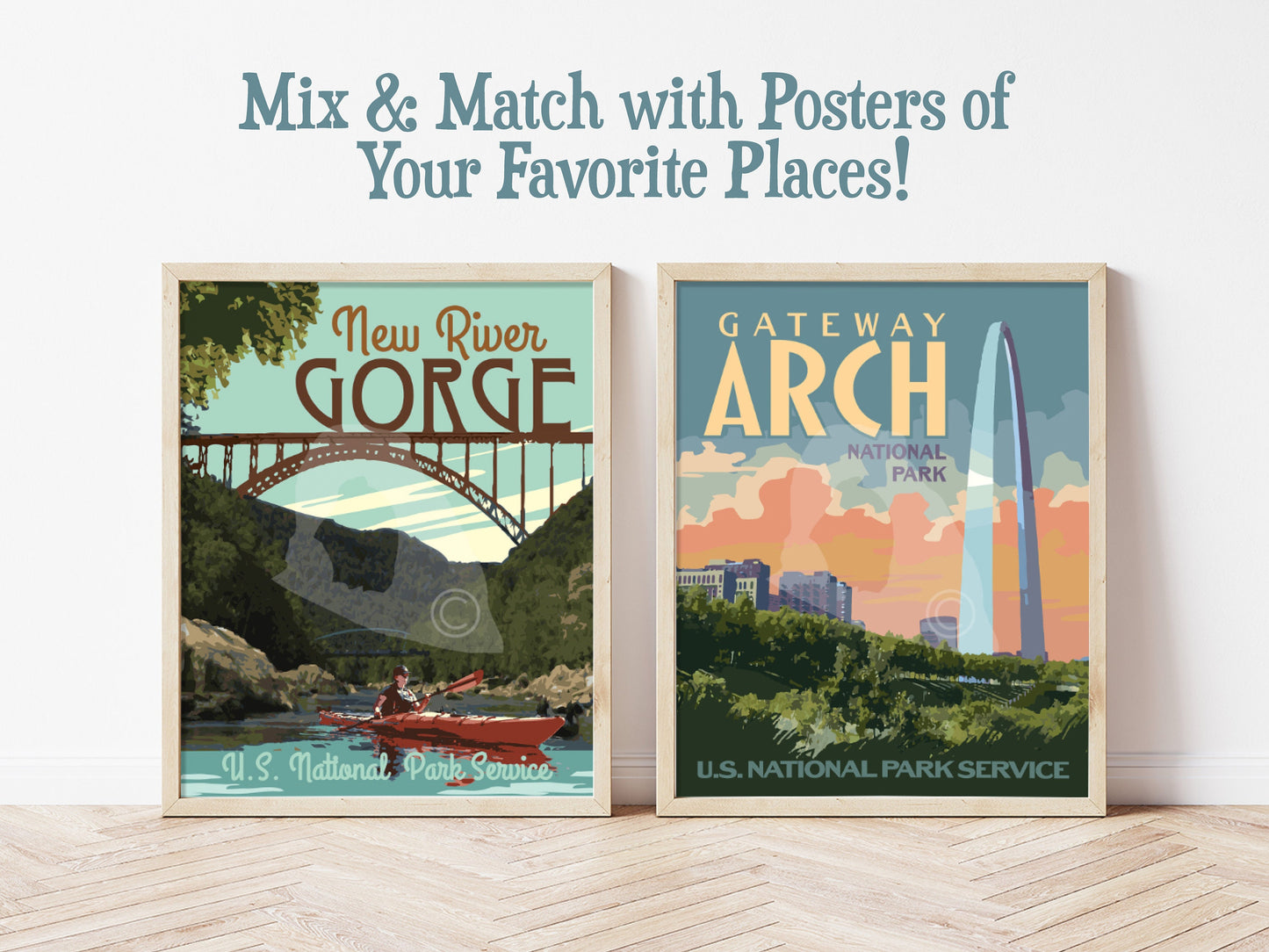 Gateway Arch National Park Print, Saint Louis Missouri Gateway Arch Poster, Vintage Style National Park Art