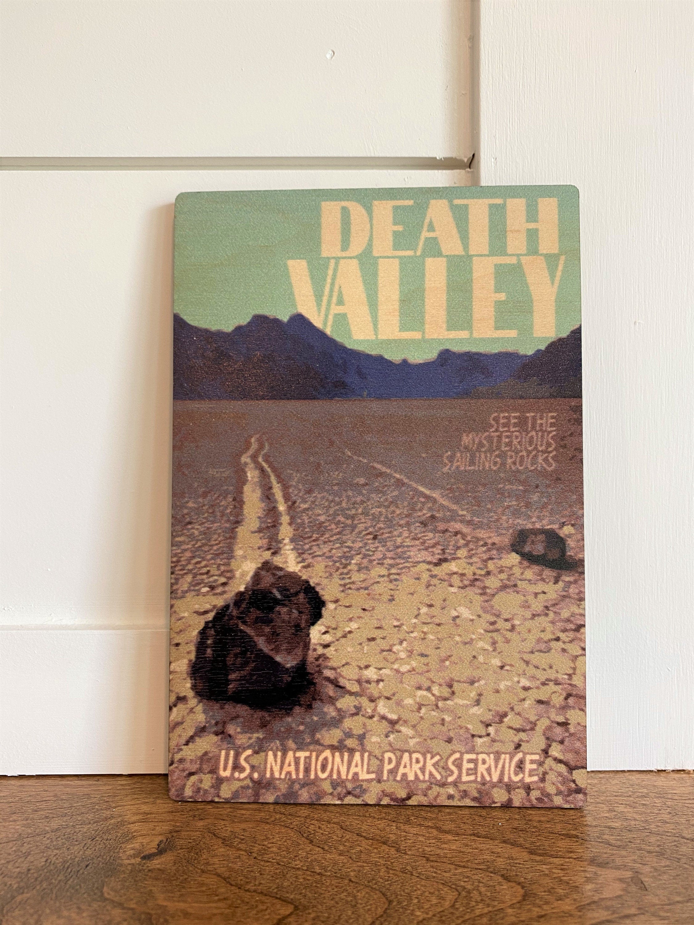 Death Valley National Park Postcard, Death Valley Postcard, Wooden Postcard, Death Valley Art, National Park Print, National Park Poster