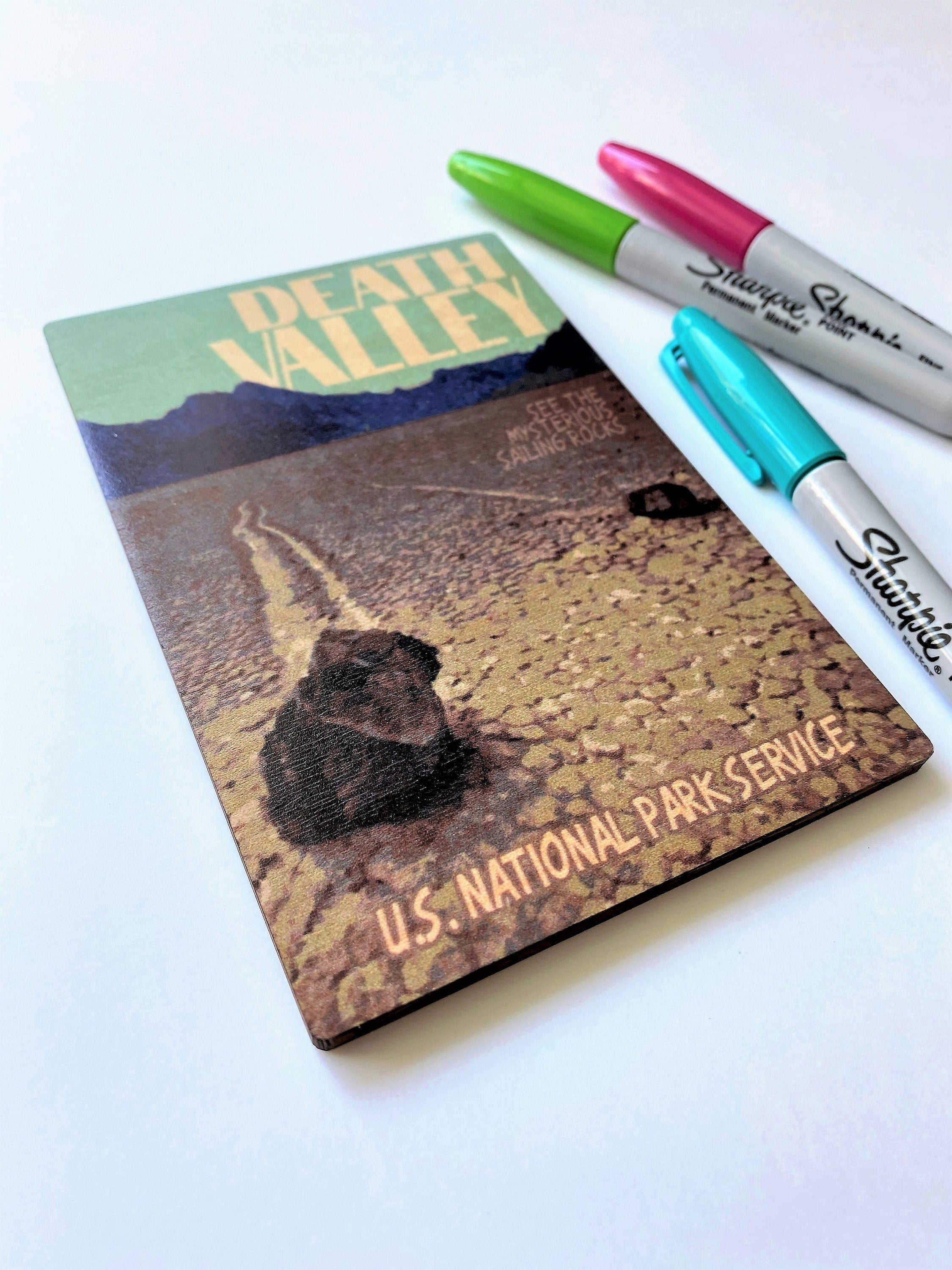 Death Valley National Park Postcard, Death Valley Postcard, Wooden Postcard, Death Valley Art, National Park Print, National Park Poster