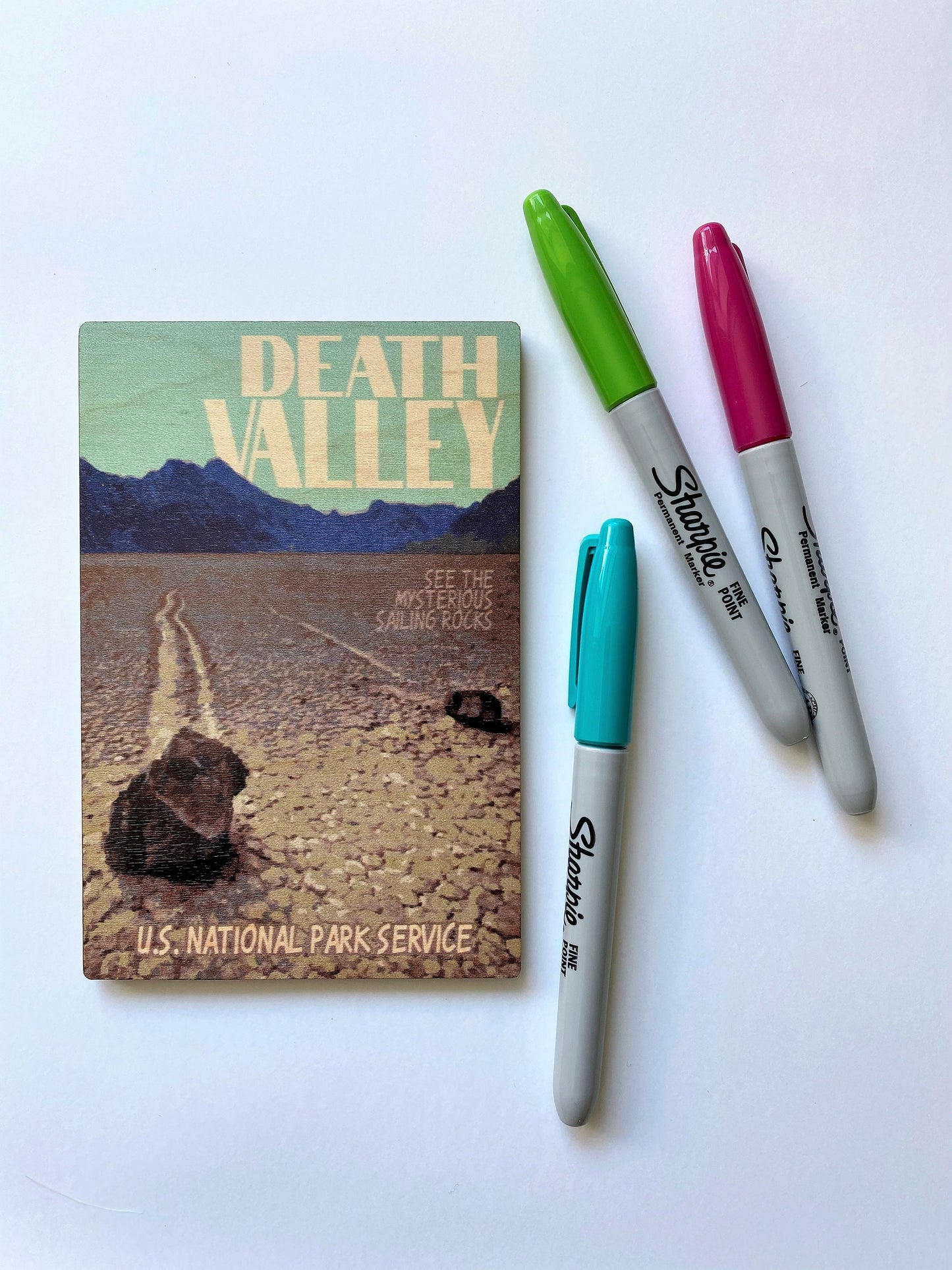 Death Valley National Park Postcard, Death Valley Postcard, Wooden Postcard, Death Valley Art, National Park Print, National Park Poster