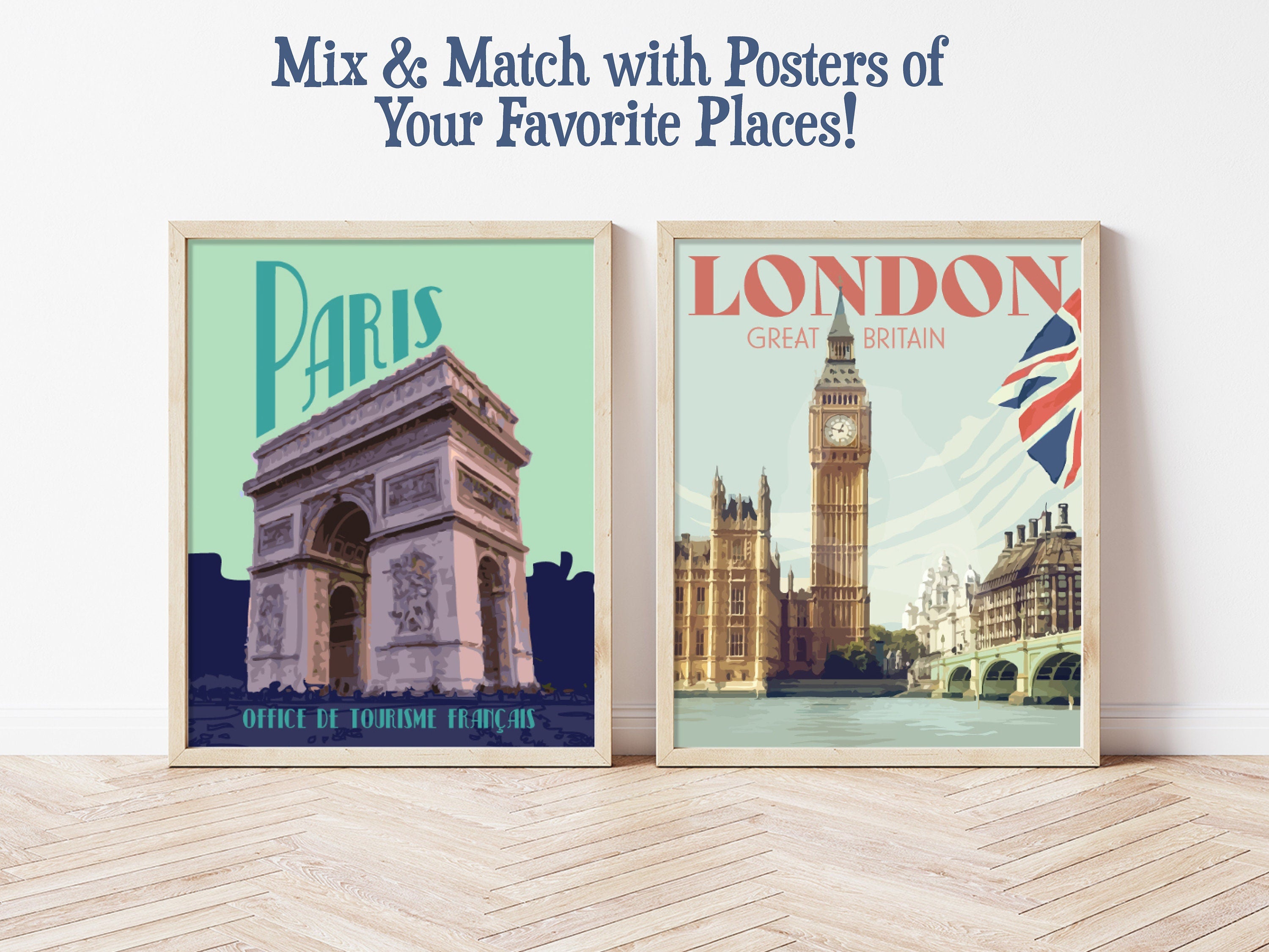 London England Print, London Big Ben Poster, London Great Britain Print, Vintage Style Travel Art