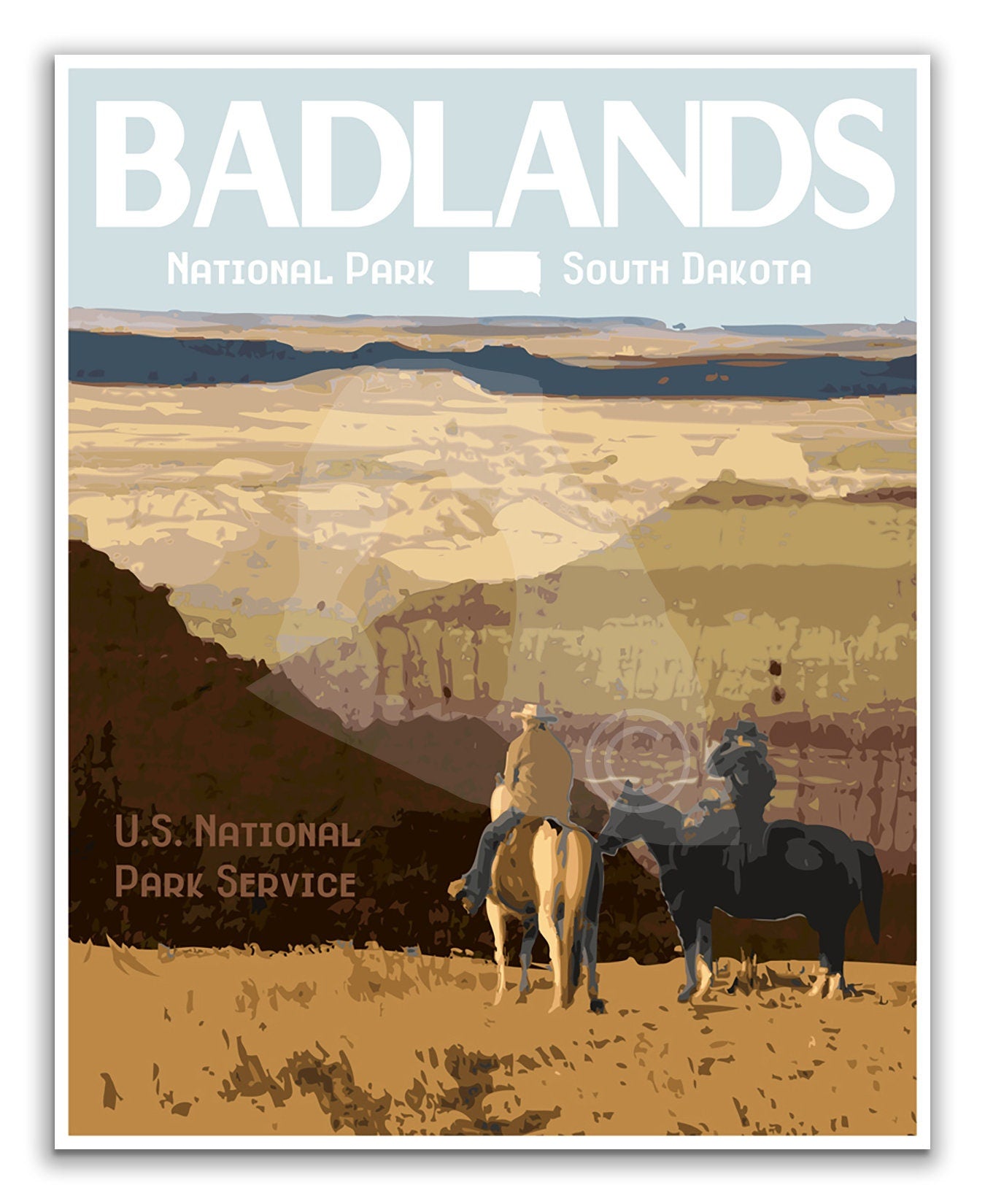 Midwest National Parks Print, Badlands National Park Print, Isle Royale National Park Print, Indiana Dunes National Park Print, Three Print Value Set