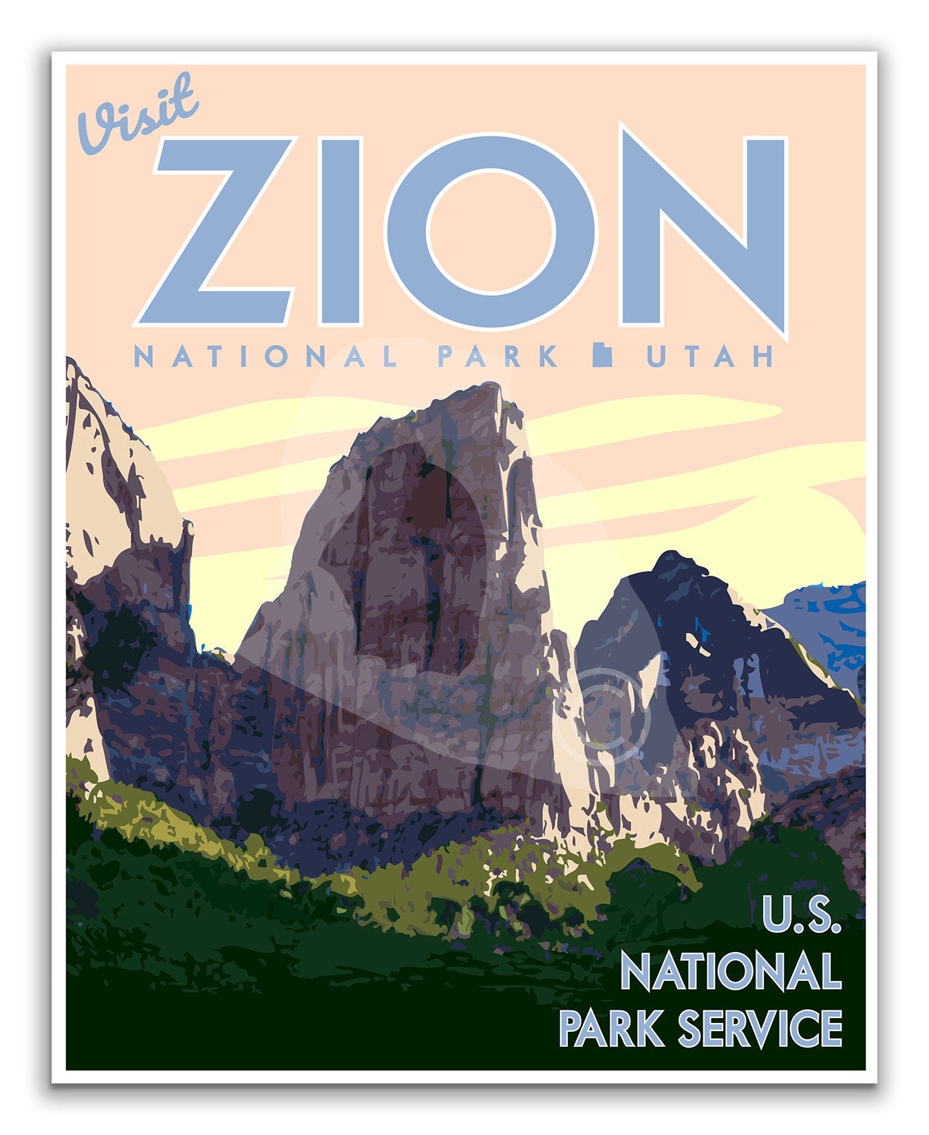 Utah Redrocks National Park Prints, Zion National Park Poster, Bryce Canyon National Park Poster, Arches National Park Poster, Three Print Value Set